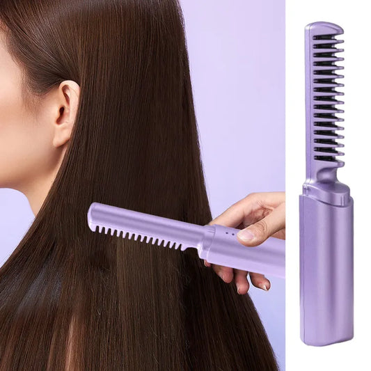 Wireless 2 in 1 Professional Hair Straightener Comb